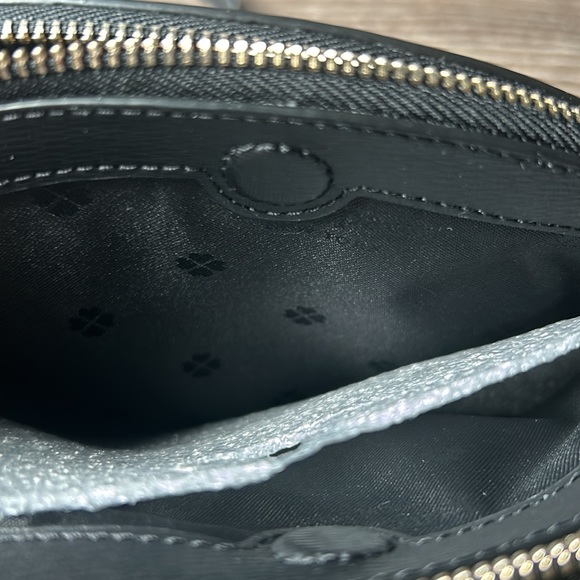 Kate Spade black with Metallic Polka Dot Double Zip Crossbody bag - Picture 6 of 7